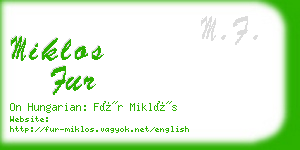 miklos fur business card